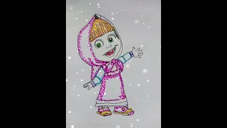 how to draw masha and the bear | step by step drawing easy #shorts