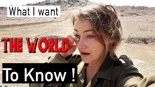 Canadian girl cries after Omani men help her.   .امرأة كندية تبكي بعد ان تحصل مساعدة من رجال عمانيين