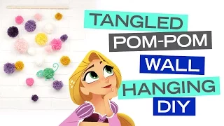 Tangled Pom-Pom Wall Hanging Art DIY | Disney Style