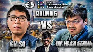 Nakipag SABAYAN talaga si Wesley, ayaw ng TABLA! | Harikrishna vs So FIDE World Rapid team 2023 Rd 6