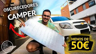 🧰 FABRICO mis OSCURECEDORES para mi coche CAMPER | DIY Aislantes AUTOCARAVANAS Caseros y Barato