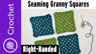 How to Seam Granny Squares | Invisible Seam Crochet | Flat Invisible Join Crochet