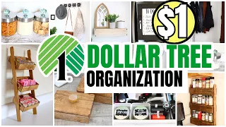 $1 DOLLAR TREE DIY ORGANIZATION HACKS (genius & easy ideas)