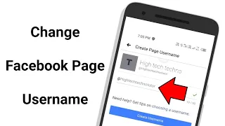 How to change Facebook page username