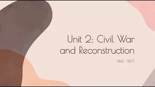 Unit 2: The Origins of the Civil War - AICE US History (Presentation/Lecture)