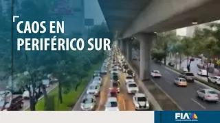 Se vive un verdadero caos vial en Periférico Sur de la CDMX por un accidente