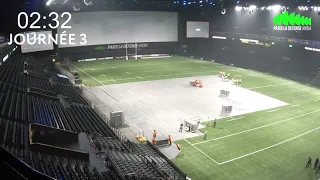 Vidéo accélérée : les changements de configuration express à Paris La Défense Arena !