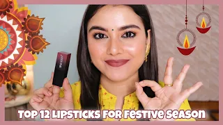 Top 12 Festive Lip Shades I Am Obsessed With | Lipstick Shades For Festive Season | Arpita Ghoshal