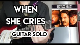 When She Cries // Restless Heart | Guitar Solo Cover | JL Guitar Music