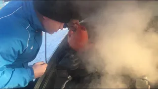 Запуск двигателя в сильный мороз.