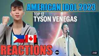 TYSON VENEGAS Sings "Don't Let The Sun Go Down On Me" | American Idol 2023 | REACTIONS