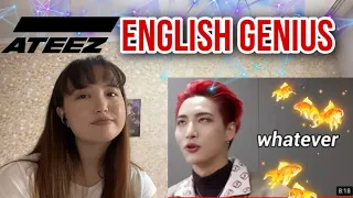 Reaction to just ateez speaking english for 8 minutes straight