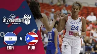 El Salvador v Puerto Rico - Full Game - Centrobasket U17 Women’s Championship 2019
