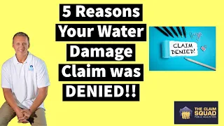 5 Reasons Your Water Damage Claim was Denied