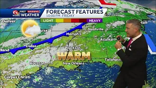 Warm and humid days ahead with a cold front around Halloween