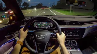 2024 Audi Q8 Sportback e-tron - POV Night Drive (Binaural Audio)