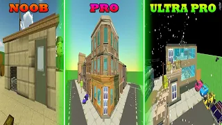 NOOB HOUSE VS PRO HOUSE VS ULTRA PRO HOUSE | Chicken Gun House Vs