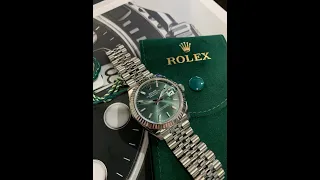 Unboxing Rolex Datejust 31 Jubilee Bracelet Mint Green Dial