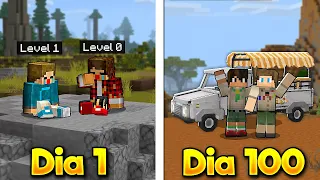 PASSEI 100 DIAS EXPLORANDO A SAVANA NO MINECRAFT - O FILME