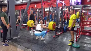 Присед 210 кг с остановкой в глубоком седе.Paused back squat (Klokov squat) 210 kg.