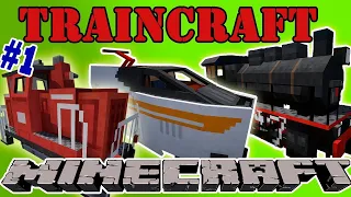 Гайд по моду TrainCraft для minecraft #1 Обзор поездов и вагонов [Трэинкрафт]
