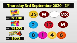 NLCB Online Draws Thursday 3rd September 2020