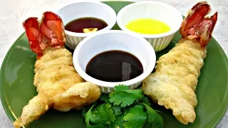 Fried Tempura Lobster Tails with Dipping Sauce - PoorMansGourmet