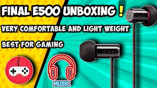 Final e500 review & unboxing ✅| best gaming earphones for pubg, bgmi,cod 🔥