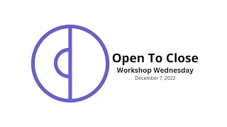 Workshop Wednesday - December 7, 2022