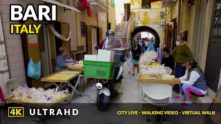 4K Walking tour Bari Old Town ❤️ Puglia Italy