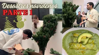 DESASTRES NAVIDEÑOS… PARTE 1 🌲 + ENCHILADAS con mi team | VLOG