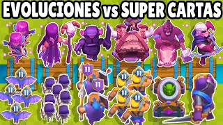 CARTAS EVOLUCIONADAS vs SUPER CARTAS | LA MEJOR CALIDAD de CLASH ROYALE