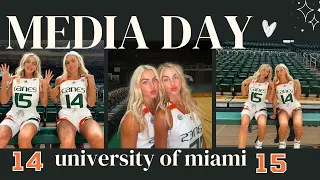 DIVISION 1 BASKETBALL TEAM MEDIA DAY AT THE UNIVERSITY OF MIAMI *our last media day* Cavinder Twins