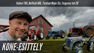 Kone-esittely // Nuffield, Valmet, Fordson Major ja Ferguson Ted-20