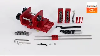 Drillpro 3 in 1 Adjustable Woodworking Doweling Jig丨Pocket Hole Jig - Banggood Tool Sets