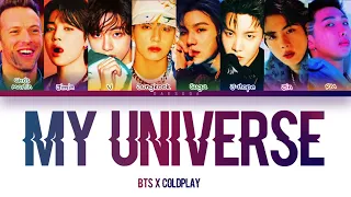 BTS X Coldplay 'My Universe' Lyrics (Color Coded Lyrics Han/Rom/Eng/가사)