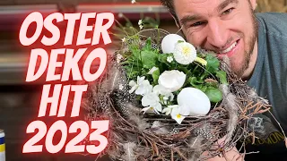 Osterdeko Idee 2023 - Nest aus Zweigen für Ostern selber machen - DIY Anleitung