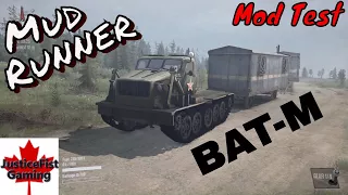 MudRunner Mod Gameplay | Tracked Vehicle test | BAT-M Truck Mod | The Valley Map