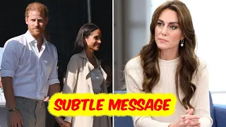 Prince Harry and Meghan Markle receive subtle message as duchess discusses Princess Kate's health