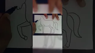 #how to draw horse 🐎 #shorts #horse #tutorial #shortsviral