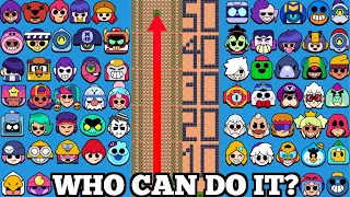 Who Can Make It? Longest Range Challenge With All 66 Brawlers Test!