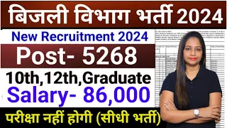 बिजली विभाग भर्ती 2024|May|Bijli Vibhag 10th Vacancy 2024|Electricity Department Recruitment 2024