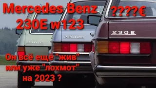 Mercedes Benz 230E W123. 1983 Он все еще "жив" или уже " просто лохмот на колёсах ???