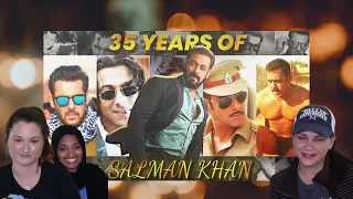 Americans' react to 35 Years Of Salman Khan  | Megastar Salman Khan | Tribute To Salman Khan