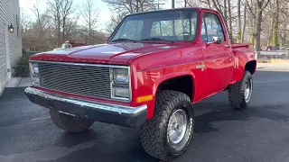 1985 Chevrolet K10 Scottsdale Square Body Stepside Classic Pickup 4x4