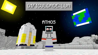 JOGANDO MINECRAFT NA LUA COM MEU FOGUETE ESPACIAL