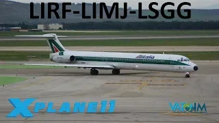 X-Plane 11 | MADDOG MD80 Baby!! | MD88 | VATSIM | Rome, Genoa & Geneva!!