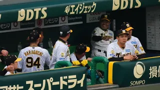 【直撃なら大惨事】弾丸ライナーのファウルボールがベンチに飛び込み間一髪で避ける平田ヘッド 2024.5.24