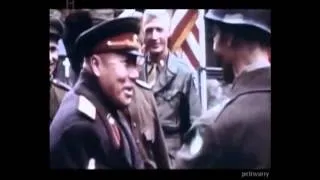Встреча союзников на Эльбе 1945. Цветная кинохроника