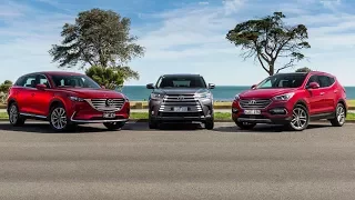 2018 Hyundai Santa Fe vs 2018 Mazda CX-9 vs 2018 Toyota Highlander